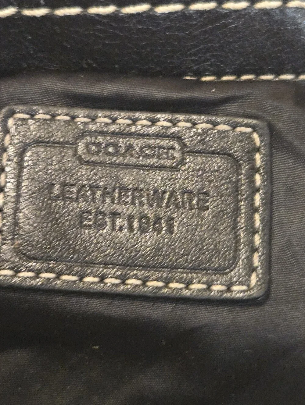 Coach Nylon Backpack Leather Trim Style #L04J-1898 Black Silver Hardware Pockets